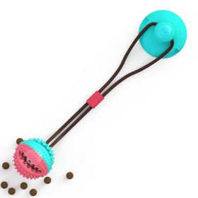 Multifunction Pet Molar Bite Toy with Suction Cup - Self-Playing Rubber Ball - Dental Cleaning Treat Dispensing Ball