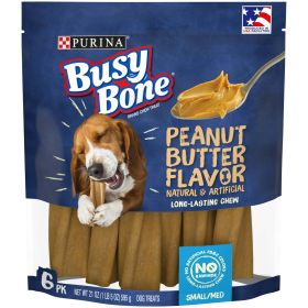 Purina Busy Bone - Peanut Butter Chew Treats for Dogs - 21 oz Pouch