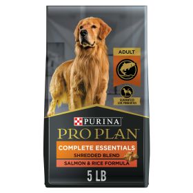 Purina Pro Plan High Protein Dog Food With Probiotics - Shredded Blend Salmon & Rice Formula - 5 lb. Bag