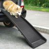 Portable Foldable Pet Ramp - Climbing Ladder Suitable for Off-road Vehicle or Trucks - Black