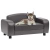 Dog Sofa - Faux Leather - Gray - 31.5"x19.7"x15.7"