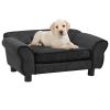 Plush Dog Sofa - Dark Gray - 28.3"x17.7"x11.8"