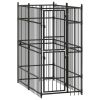 Outdoor Dog Kennel - Steel - 37.8" x 75.6" x 78.7" (L x W x H)