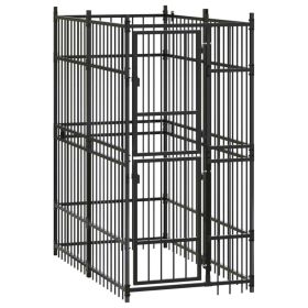 Outdoor Dog Kennel - Steel - 37.8" x 75.6" x 78.7" (L x W x H)