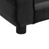 Dog Sofa - Plush Black - 28.3"x17.7"x11.8"