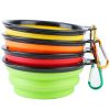 4Pcs Silicone Collapsible Dog Bowls - BPA Free Travel Dog Bowl - Foldable Water Bowl