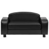 Faux Leather Dog Sofa - Black - 31.5"x19.7"x15.7"