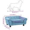 Dog Sofa Turquoise 28.3"x17.7"x11.8" Plush