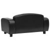 Faux Leather Dog Sofa - Black - 31.5"x19.7"x15.7"