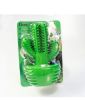 Cactus Shape Dog Toothbrush Stick - Effective Doggy Teeth Cleaning Massager - Natural Rubber - Bite Resistant Chew Toy