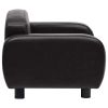 Faux Leather Dog Sofa - Black - 31.5"x19.7"x15.7"