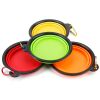 4Pcs Silicone Collapsible Dog Bowls - BPA Free Travel Dog Bowl - Foldable Water Bowl