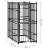 Outdoor Dog Kennel - Steel - 37.8" x 75.6" x 78.7" (L x W x H)