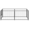 Dog Kennel Black 78.7"x39.4"x27.6" Steel