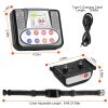 990 FT Range Dog Wireless Fence Remote Training Collar - Waterproof Receiver with 0-9 Levels - Beep, Vibration, & Shock Mode - 4 Channels