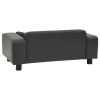 Dog Sofa - Dark Gray - 31.9"x16.9"x12.2" - Plush and Faux Leather