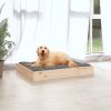 Dog Bed -28.1"x21.3"x3.5" -Solid Pine