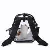 Transparent Pet Backpack - Backpack Carrier for Small Dogs or Puppies -  Breathable Mesh Window Travel Carrier Bag - Weight up To 10lbs for Travel