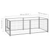 Dog Kennel - Silver - 78.7" x 39.4" x 27.6" (L x W x H)