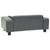 Dog Sofa - Gray - 31.9"x16.9"x12.2" - Plush and Faux Leather