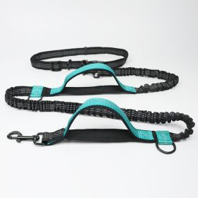 Reflective Elastic Dog Leash For Jogging (Option: Green Foam)