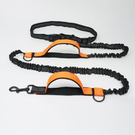 Reflective Elastic Dog Leash For Jogging (Option: Orange Foam)