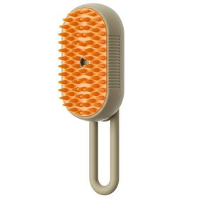 Unique Pet Steam Brush - 3 In 1 Electric Spray Brushes For Massage & Pet Grooming (Option: Milk Brown-USB)